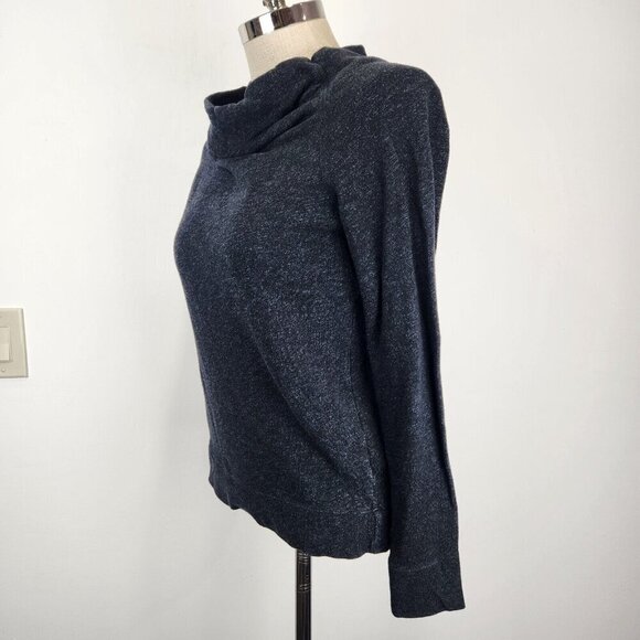 James Perse Cowl Funnel Neck Top Womens 3 Large Charcoal Gray Heather Pullover - Picture 2 of 10
